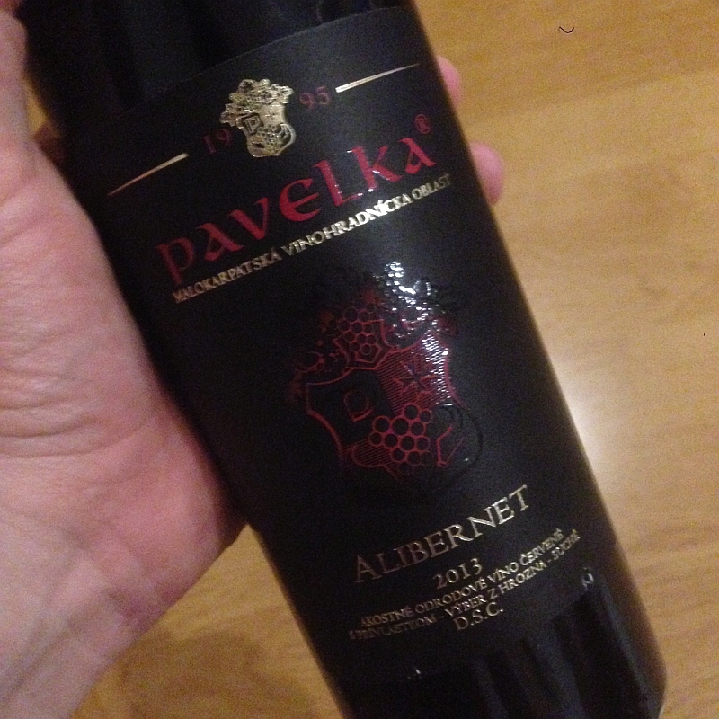 Alibernet, výber z hrozna, ročník 2013 od vinárstva Pavelka &amp; syn.